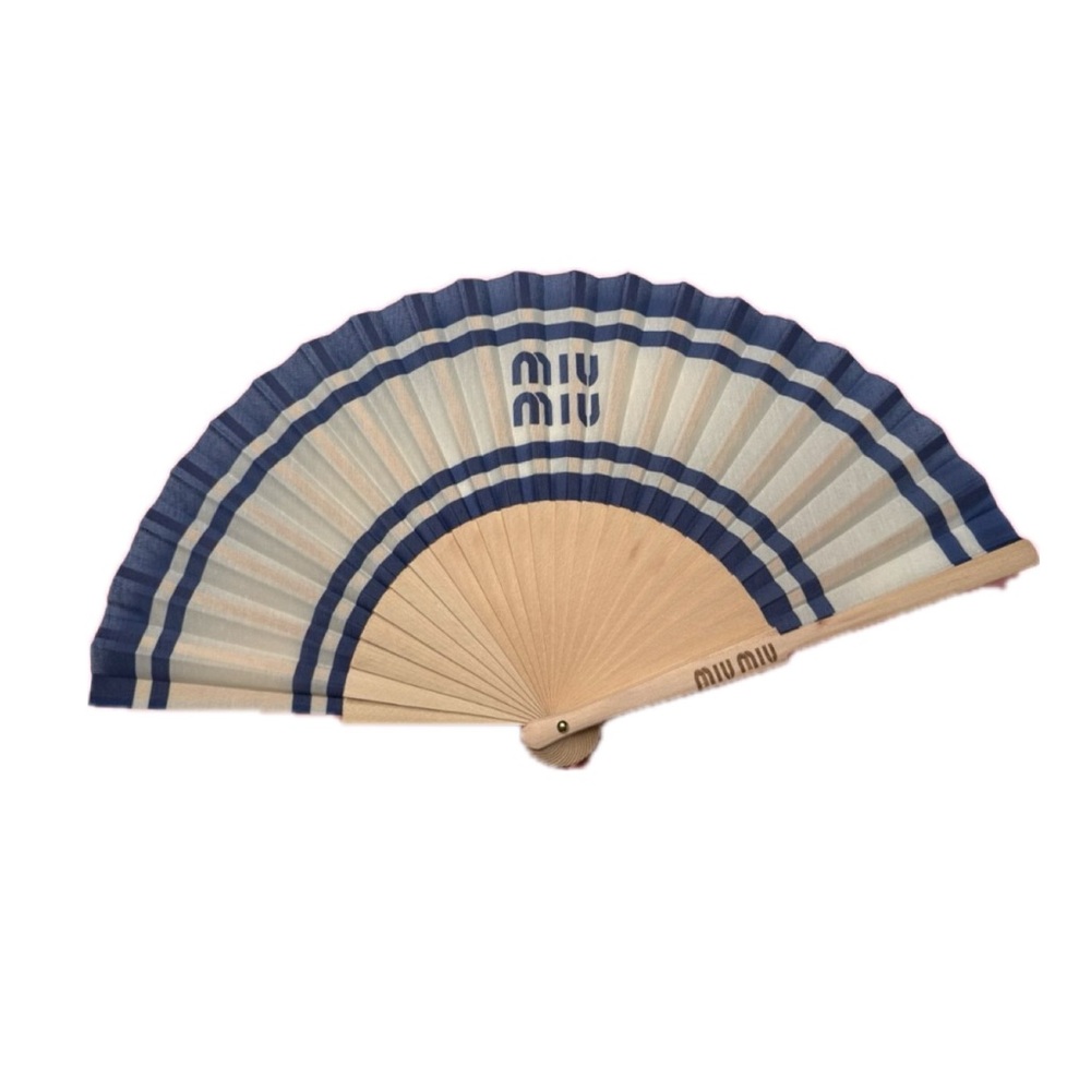 Miu Miu Navy and Beige Fan